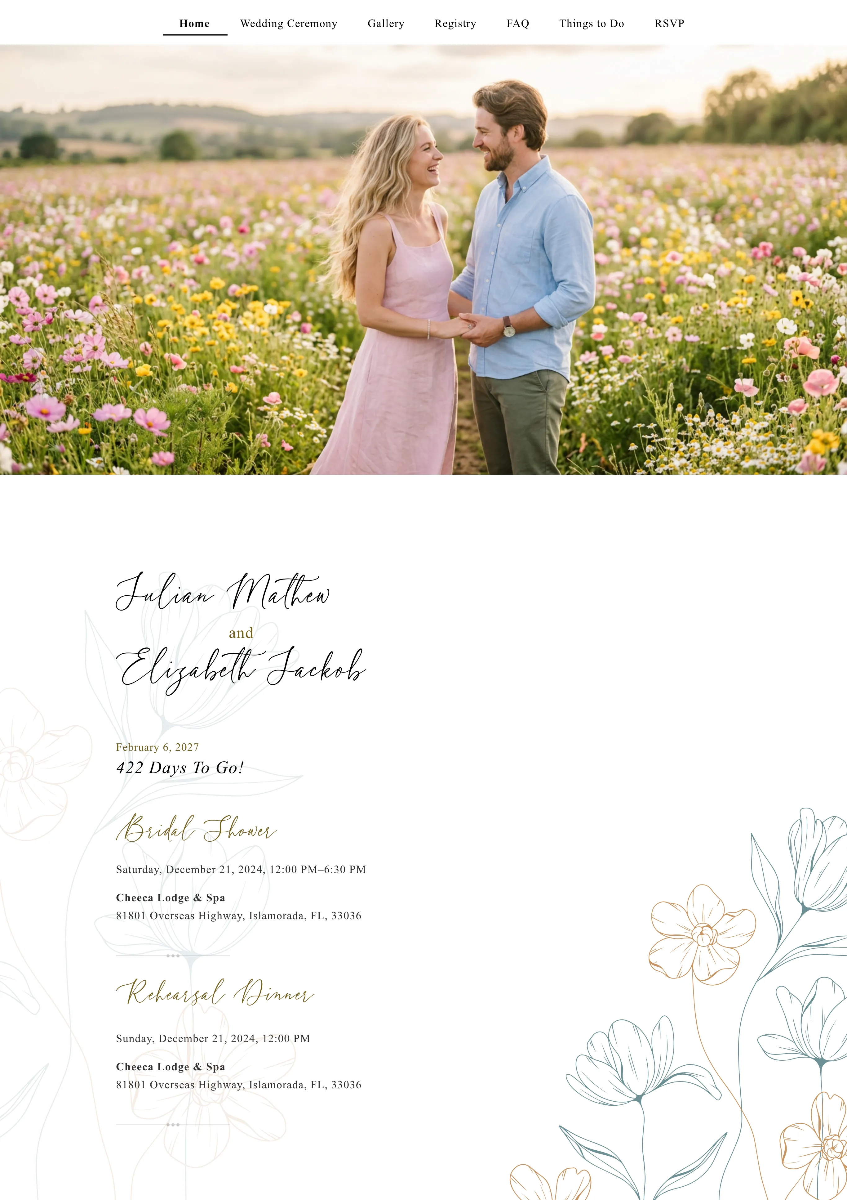 Couple in sunflower field