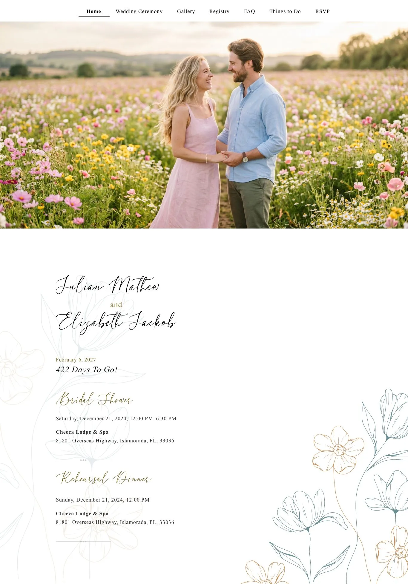 Couple in sunflower field